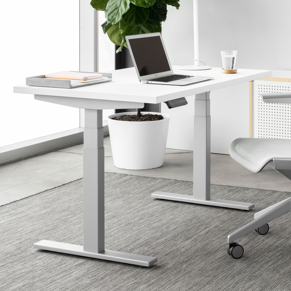 Secure - Altitude A6 Height Adjustable Table | Designer White | 48x24 ...