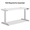 Voi Height Adjustable Desk | White Surface | Extended Height | 48x24