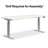 Voi Height Adjustable Desk | White Surface | Standard Height | 48x24
