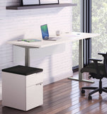 Voi Height Adjustable Desk | White Surface | Extended Height | 48x24